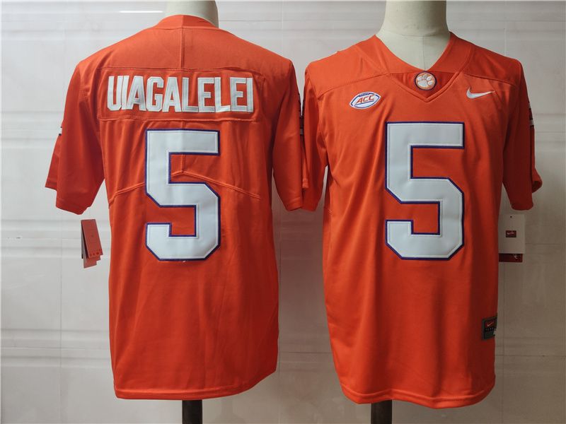 Men Clemson Tigers #5 Uiagalelei Orange Nike 2025 NCAA Jersey